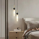 suspension en marbre et cuivre pour éclairage intérieur moderne