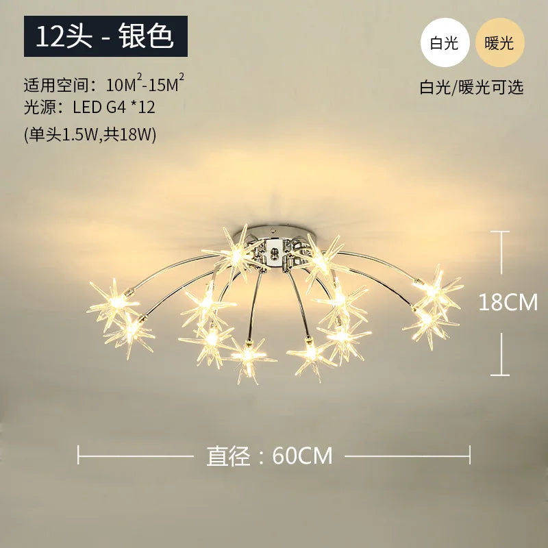plafonnier étoile led pour éclairage intérieur moderne - vue 16 sur 18