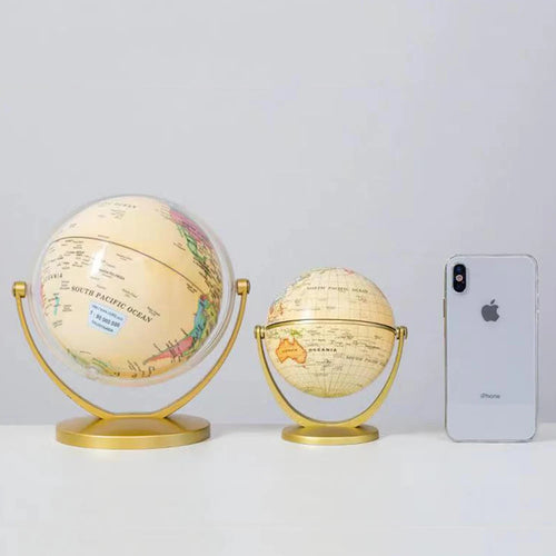 globe rétro 360 degrés carte du monde décoratif éducatif - vue 3 sur 7