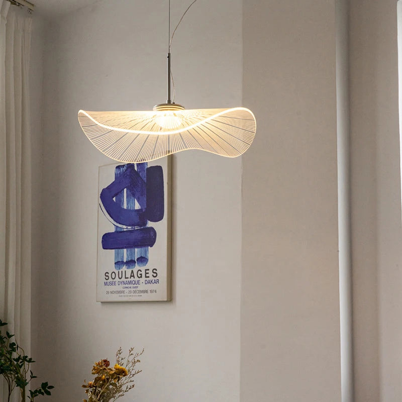 lustre led moderne suspendu lotus classique restaurant - vue 3 sur 13