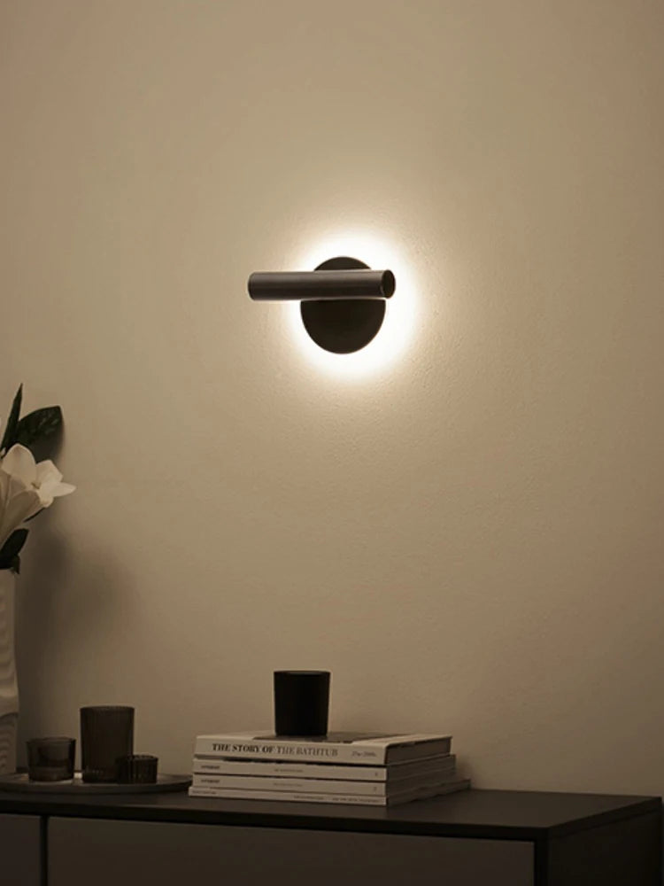 applique murale moderne minimaliste double source lumineuse rotative - vue 4 sur 8