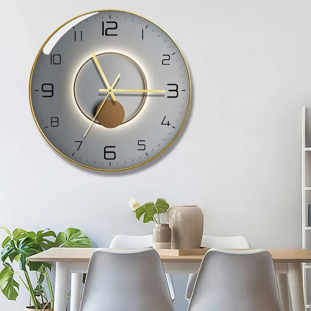 horloge murale en verre design moderne géométrique créatif décoratif - vue 4 sur 18