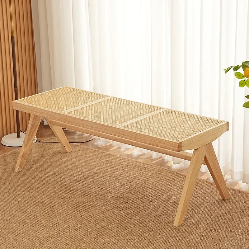 banc en rotin massif pour usage polyvalent et moderne - vue 6 sur 17