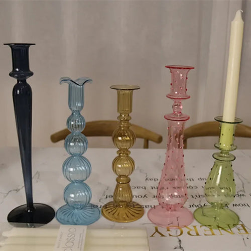 bougeoir en cristal pour décorations de mariage romantique - vue 4 sur 8