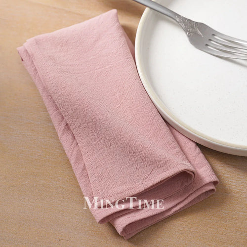 Serviette de table coton lavé doux style classique - vue 5 sur 7