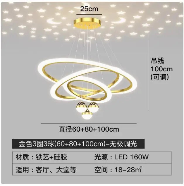lustre moderne à led en silice pour restaurant et bureau - vue 12 sur 14