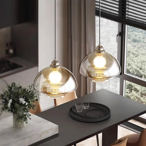 suspension décorative en verre plaqué nordique moderne - vue 3 sur 9