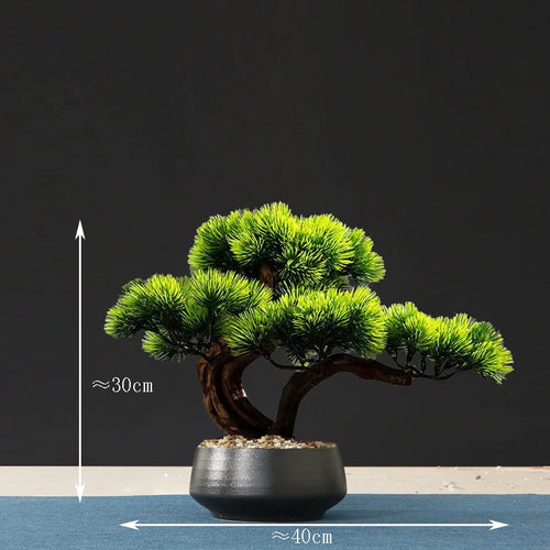 faux arbre bonsaï décoratif pour salon et aménagement paysager - vue 14 sur 36