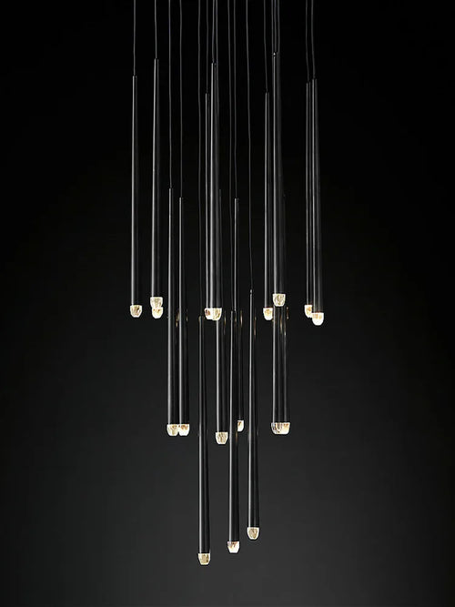 lustre led postmoderne nordique en cristal suspendu - vue 3 sur 17