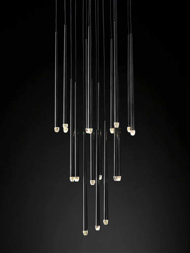 lustre led postmoderne nordique en cristal suspendu - vue 3 sur 17
