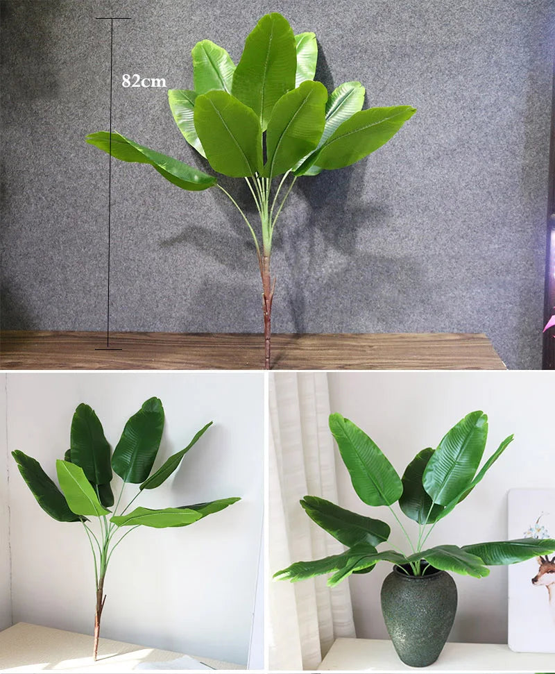 grandes plantes artificielles bananiers tropicaux décorations jungle - vue 3 sur 6