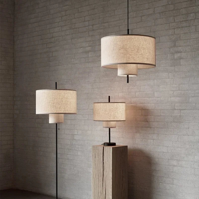 Japonais Wabi Sabi tissu Art suspension lumières Lustre Chandeliert salon chambre Restaurant B &amp; B décoration de la maison lampes suspendues - vue 6 sur 9
