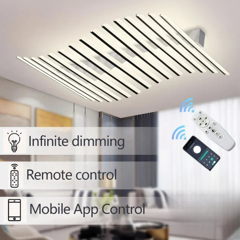 lustre nordique acrylique led moderne pour bar restaurant - vue 6 sur 12