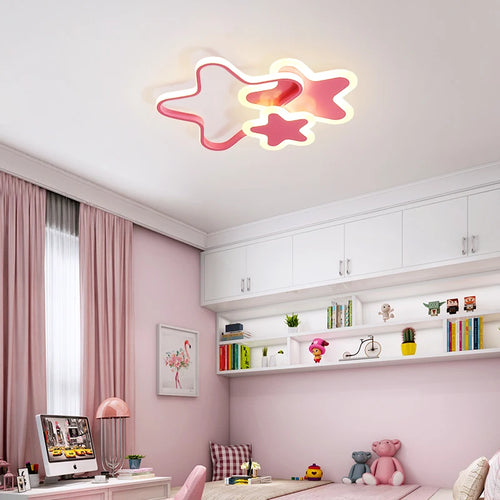 plafonnier moderne en led étoiles pour ambiance chaleureuse et romantique - vue 4 sur 11