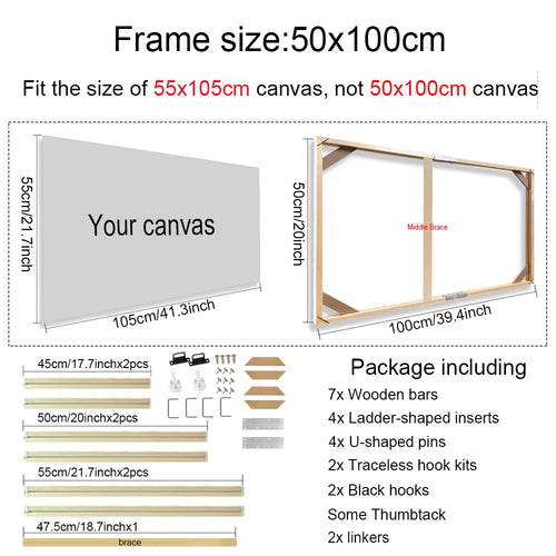 cadre mural en bois pour toiles et peintures décoratives - vue 25 sur 30