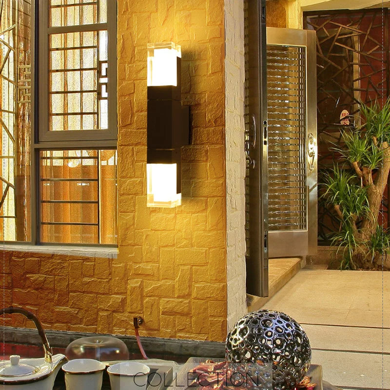 Outdoor Double-Headed Wall Lights, Upper and Lower Lighting Spotlights,Simple and Modern LED Household Aisle Corridor Lights - vue 3 sur 8