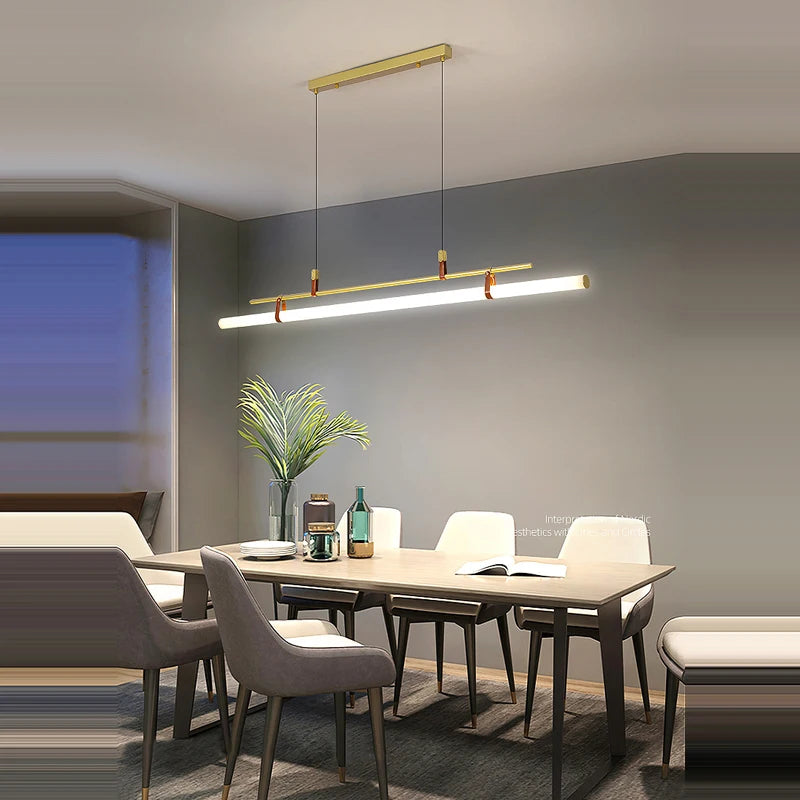lustre minimaliste à led tendance pour éclairage moderne - vue 4 sur 10
