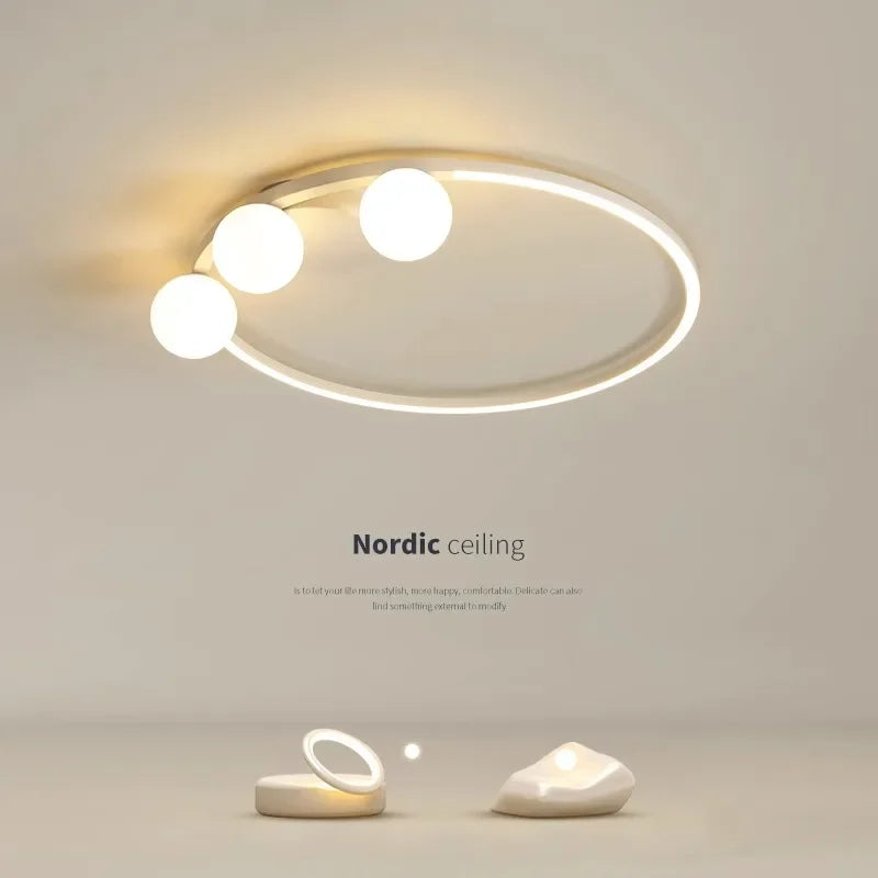 plafonnier led minimaliste moderne lustres éclairage luminaire - vue 4 sur 9