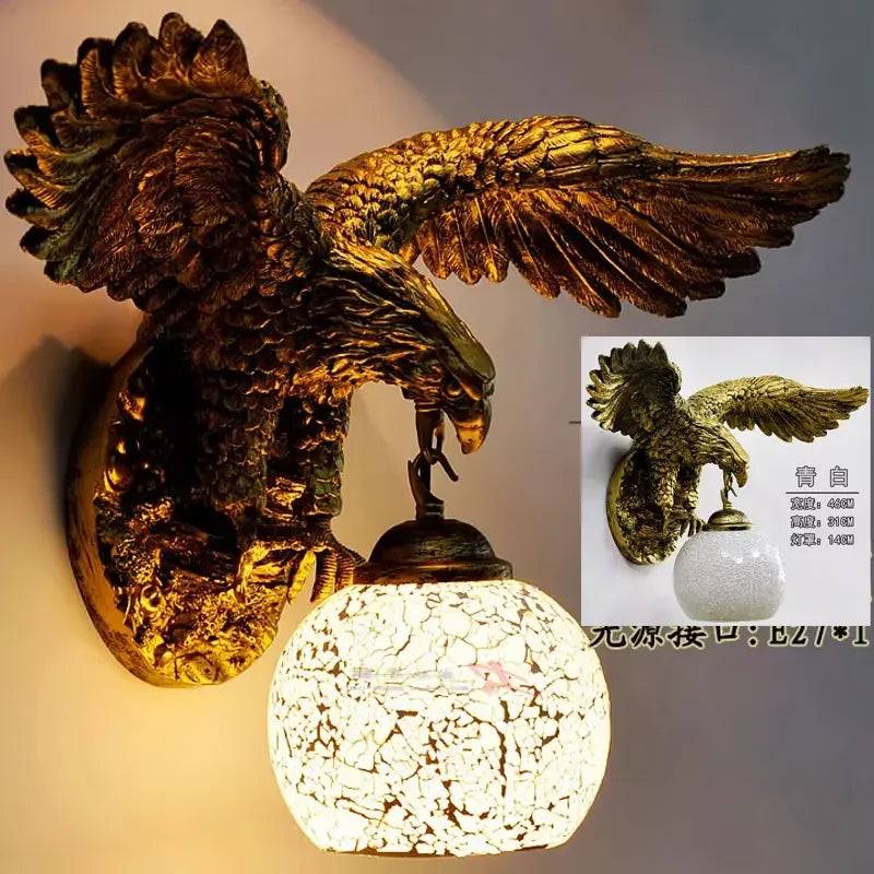 applique murale eagle décoration rétro bohème lumineuse artistique - vue 18 sur 18