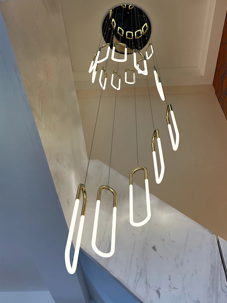 suspension moderne design nordique éclairage led loft élégant - vue 5 sur 15
