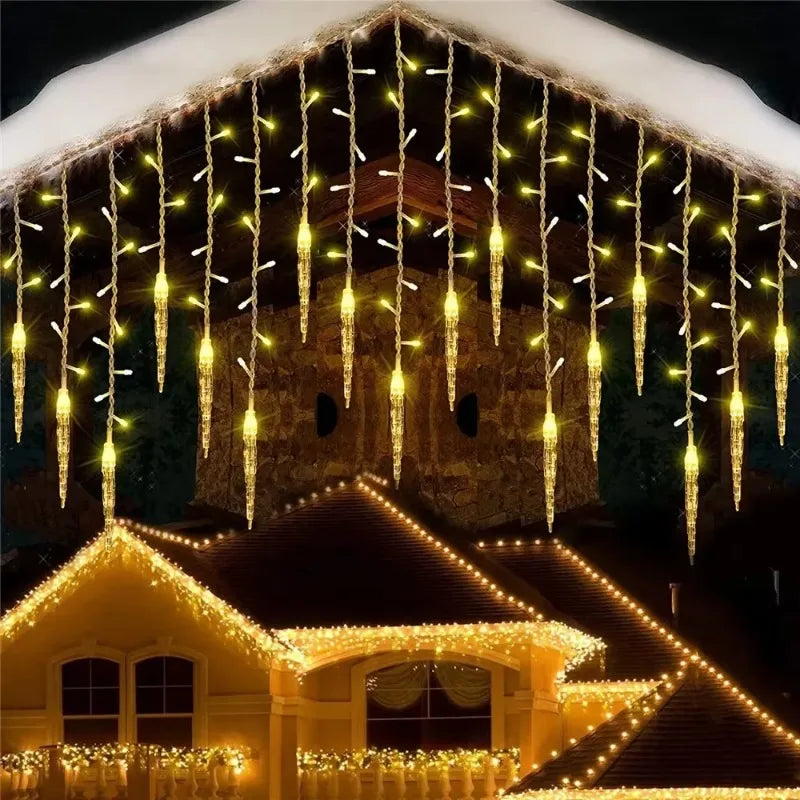 décorations lumineuses de noël pour fenêtres avec 8 modes clignotants - vue 1 sur 12