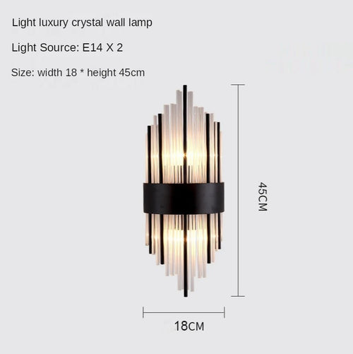 applique murale led en cristal design nordique élégant - vue 9 sur 12