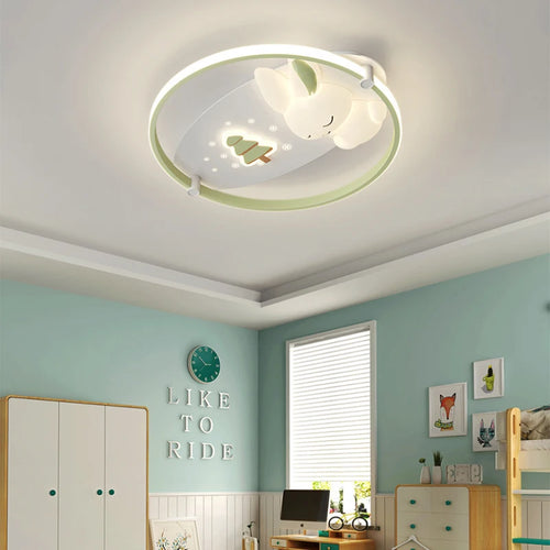 plafonnier moderne en forme de lapin pour enfant - vue 3 sur 9
