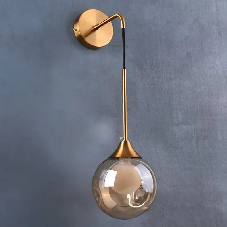 applique murale moderne à led en forme de boule décorative - vue 6 sur 11