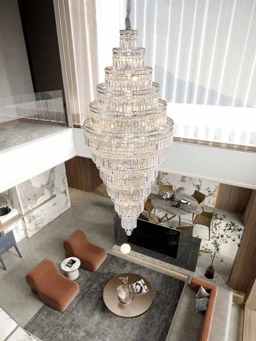 lustre moderne personnalisé en cristal pour éclairage élégant - vue 3 sur 10