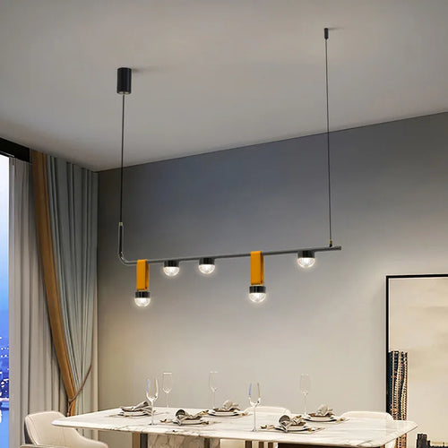 suspension design en cuir pour intérieur lumineux et élégant - vue 3 sur 7