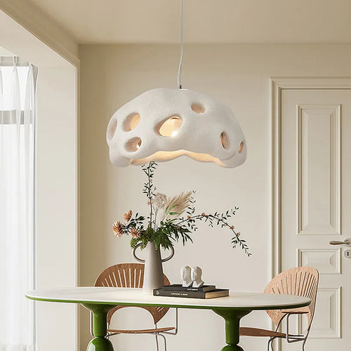 Nordic Minimalist Restaurant Pendant Lamp, Designer Style Dining Table Lamp, Modern Art, Japanese Style Silent Wind Pendant Lamp - vue 3 sur 11