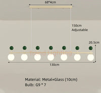 lustre en verre et métal style moderne pour éclairage dynamique