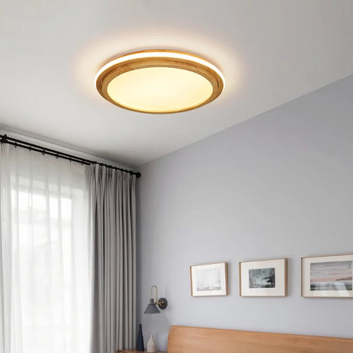 lustre lumineux moderne en bois pour décoration intérieure - vue 2 sur 8