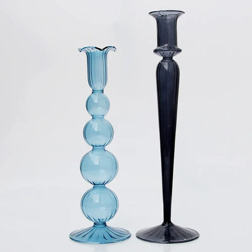 bougeoir en verre pour décoration de mariage et centre de table - vue 7 sur 29