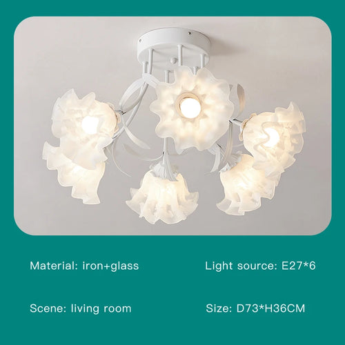 lustre nordique créatif à fleurs pour décoration intérieure - vue 13 sur 24