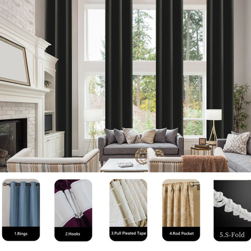 Rideau occultant extra long sur mesure style moderne - vue 4 sur 10