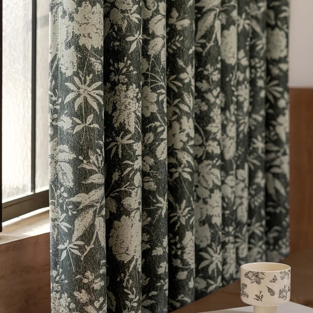 Rideau occultant floral moderne pour chambre ou salon - vue 1 sur 8