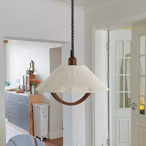 suspension rétro en tissu rétractable avec éclairage à led - vue 3 sur 9