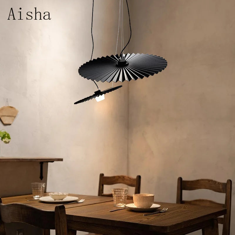 suspension art nordique plissée pour café restaurant et magasin - vue 1 sur 8