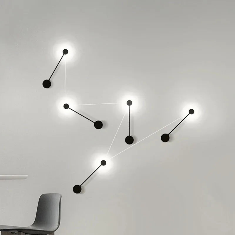 Modern Nordic Black Wall Lamp  AC110V AC220V Bedroom Bedside Wall Sconce Light Art Decoration Fixtures Living Room Wall Lights - vue 6 sur 23