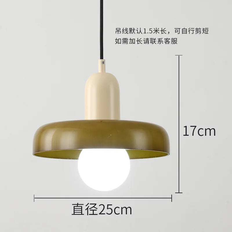lampe suspendue en verre nordique pour décoration intérieure