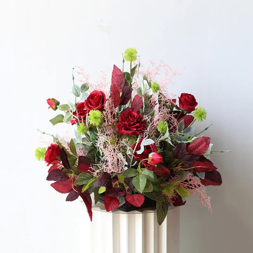 boules de fleurs artificielles en soie pour décoration de mariage et photo - vue 5 sur 22