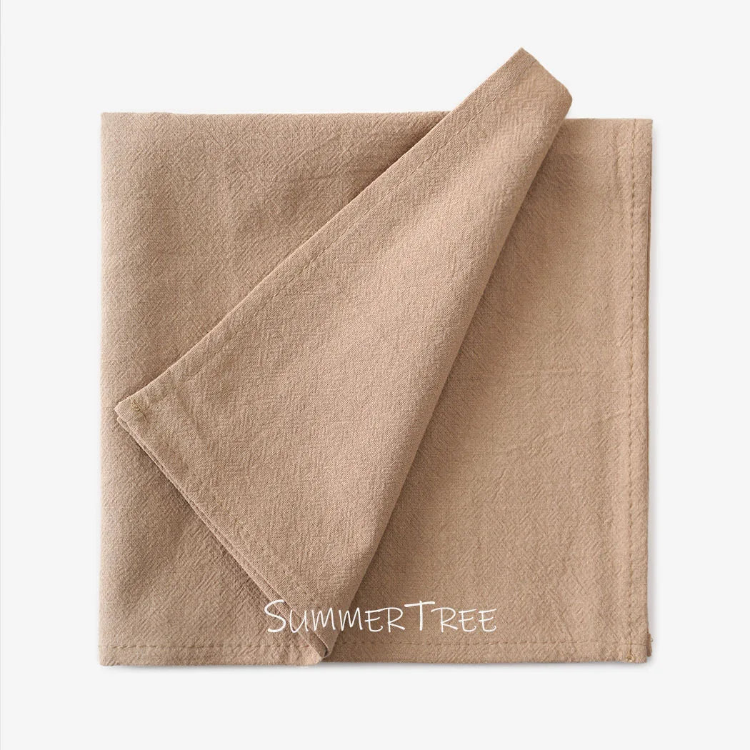 Serviette de table coton lavé style vintage lot10
