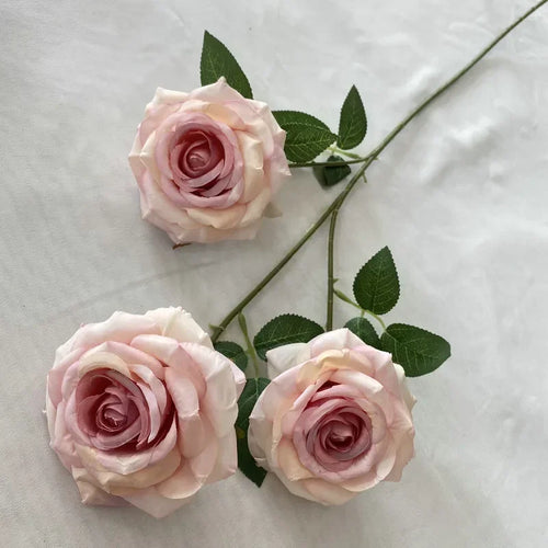 fleurs artificielles en velours roses décoratives pour intérieur - vue 13 sur 14