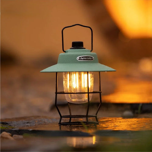 lampe de tente rétro portable pour camping et randonnée - vue 8 sur 8