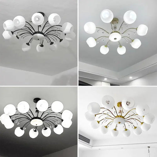 lustre en cristal nordique à led pour décoration intérieure moderne - vue 3 sur 17