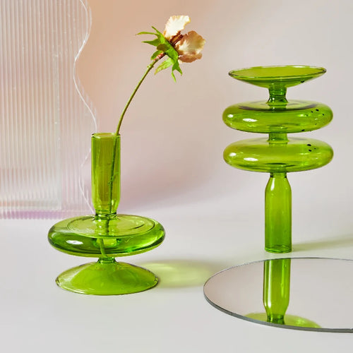 bougeoirs nordiques en verre pour mariage et cadeaux décoratifs - vue 2 sur 16