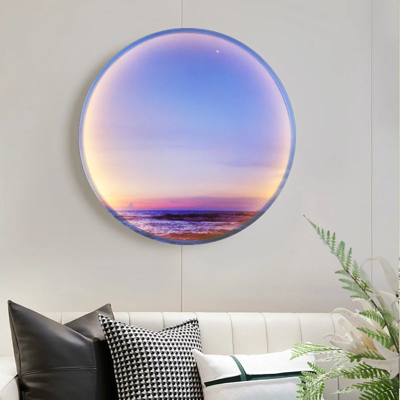 applique murale led circulaires décoration ciel étoilé cosmique - vue 3 sur 12