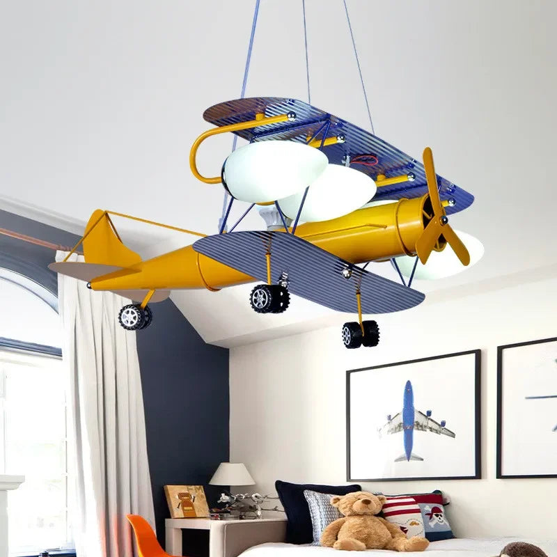 plafonnier led en forme d'avion moderne pour chambre d'enfant - vue 1 sur 7