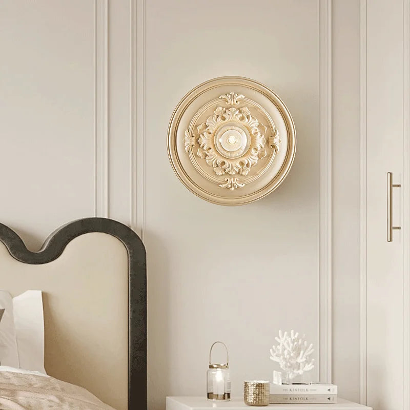 applique murale ronde rétro haut de gamme en verre - vue 4 sur 8